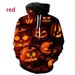 New, Halloween Pumpkin Head Hoodie, Children's Cartoon Funny 3D Digital Printing Cos Clothes_viptrois.com