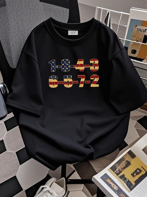 USA Flag 18436572 Firing Order Small Block Engine V8 Block T-Shirt S-5XL. Stretched Designer Clothes Breathable Homme Comfortable Graphic Casual_viptrois.com