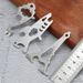 Multifunctional Outdoor Portable Multi-Shaped Keychain Bottle Opener Camping Stainless Steel Creative Tool Card_viptrois.com