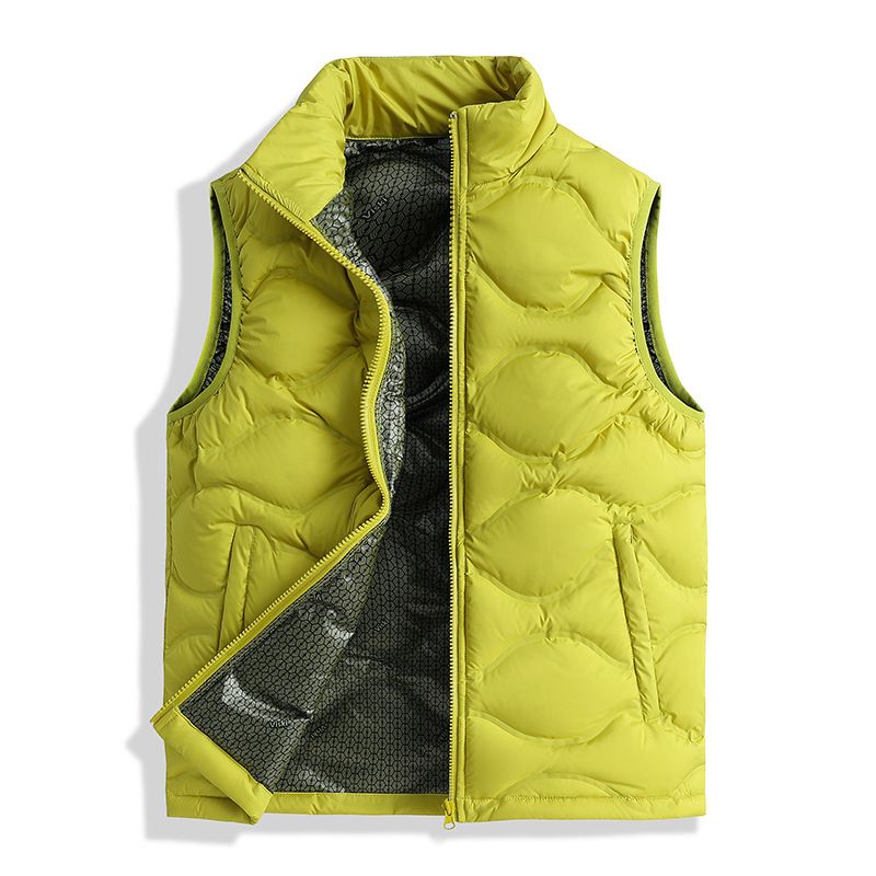 Lightweight Graphene-Infused Down Vest For Men & Women – Stand Collar, Slim Fit, Warm Winter Puffer Gilet In Classic Colors_viptrois.com