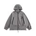 Men's Clothing Stylish Solid Color Hooded Ice Silk Sun Protection Jacket For Men, New Summer Trendy Loose Casual Double Zipper Sun Protection Coat_viptrois.com