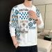 Spring And Autumn Sweater Men's Pullover Round Neck Thin Korean Version Lazy Wind Contrasting Color Oversize Pullover Dopamine Top_viptrois.com