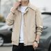 Men's Clothing Autumn New Spring And Autumn Men's Jacket Autumn Workwear Jacket Casual Stand Collar Top Men's Washed Jacket Coat_viptrois.com