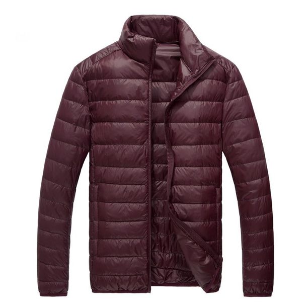 Feather Cotton Jacket Short 2024 Winter Ultra Thin Style Lightweight Large Collar Hooded Men's Coat Morning_viptrois.com