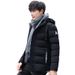 Winter New Velvet Thickened Medium And Long Feather Cotton-padded Clothes Korean Version Of Casual Hooded Trendy Men's Cotton-padded Jackets_viptrois.com
