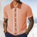 Men's Clothing Summer New Sweater Lapel Collar Short Sleeve Business Polo Shirt_viptrois.com