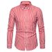 Men's Slim Fit Handsome Striped Long-sleeved Shirt Large Size Fashion Casual Cardigan Shirt_viptrois.com