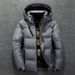 Down Short Style Slim Fit Casual Thick Warm Middle-Aged Hooded Jacket For Men's Wear_viptrois.com