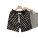 Men's Summer Casual Contrast Trim Beach Shorts - Fashionable Elastic Waist Quick-Dry Athletic Shorts For Outdoor Sports_viptrois.com