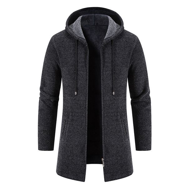 Men's Oversized Hooded Sweater Coat - Longline Knit Cardigan With Casual Streetwear Style (Available In 5 Colors & Plus Sizes)_viptrois.com