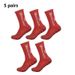 Premium Football Socks With Grip Dots - Breathable, Anti-Slip, Moisture-Wicking Sports Socks For Men & Women (5-Pack, Assorted Colors)_viptrois.com