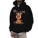 Pure 2025 Winter Fleece-Lined Thickened Loose Couple Hoodie Christmas Cartoon Print Sweatshirt For Men_viptrois.com