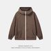 Nordmann Heavyweight Textured Woolen Hooded Sweatshirt For Men, Autumn American Retro Color-Block Zipper Couple Cardigan Jacket_viptrois.com