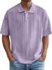 Men's Clothing Spring And Summer Loose Texture Polo Shirt Retro Lapel T Shirt Breathable Men's Short Sleeved Shirt_viptrois.com