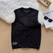 Men's Clothing Summer Hollow Vest T Shirt Men's High End Design Niche Easy To Match Grid Layered Loose Top_viptrois.com
