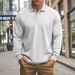 Men's Classic Heavyweight Polo Shirt - Retro American Style Long Sleeve Casual Shirt For Men (S-XXXL, Multiple Colors)_viptrois.com