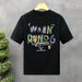 Trendy Brand American Printed Short T-shirt Made Of Pure Cotton, Trendy Sleeved, Summer New Style, Loose Half Sleeved_viptrois.com