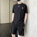Men's Clothing Ice Silk Breathable Short Sleeved T Shirt Loose Quick Drying Shorts Handsome Casual Sports Suit_viptrois.com