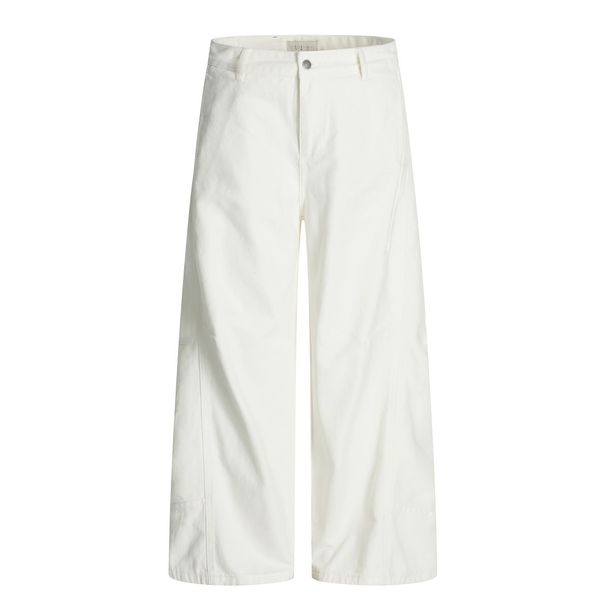 Punk Versatile Washed Denim Wide-Leg Men's Loose Pleated Design Pocket Casual Straight-Leg Pants High Street Fashion_viptrois.com