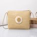 Elegant Straw Square Shoulder Bag For Women - Floral Embellished Crossbody Purse, Casual Boho Summer Handbag_viptrois.com