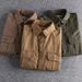 Men's Clothing Workwear Multi Pocket Shirt Jacket Simple Washed Distressed Versatile Long Sleeved Shirt Casual Tops_viptrois.com