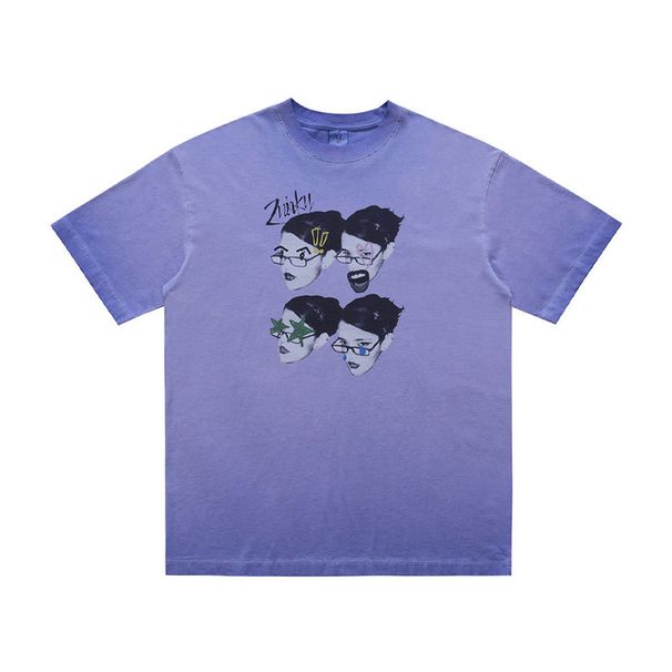 2026 American-style Washed Street Fashion Men's T-shirt With Text And Idea Print, Summer Edition_viptrois.com
