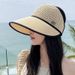In Summer The Elderly Hat Lady Mother Sun Hat Face Protection Sunscreen Breathable Thin Eaves Empty Top Sun Hat_viptrois.com