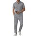 Men's Casual Sports Polo Shirt And Trousers Suit Short Sleeved Ribbed Collar New Spring And Autumn_viptrois.com