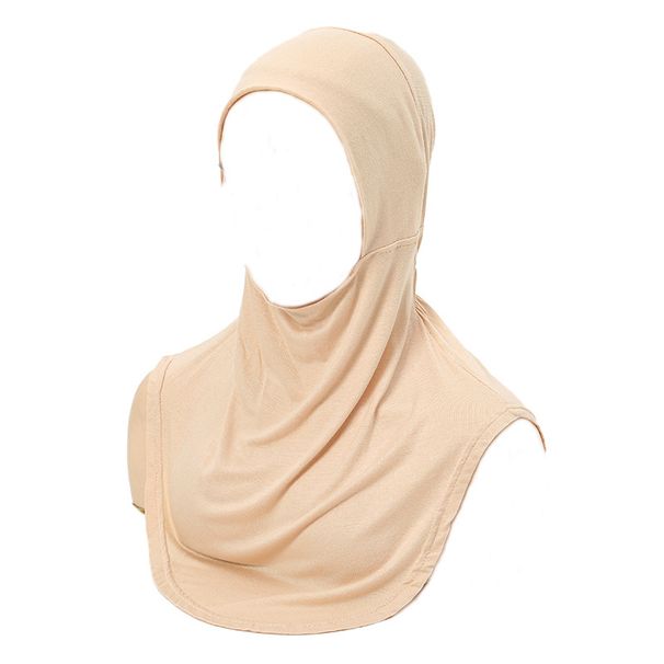 2024 New Ethnic Style Silk Cotton Elastic Base Hat Solid Color Hui, Malay, Indonesian Simple And Versatile Headscarf_viptrois.com