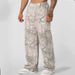 American Trendy Sweatpants Wide-leg Straight Casual Pants Fitness Loose Printing Camouflage Running Trousers Men_viptrois.com