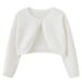 Breathable Baby Girls' Knit Cardigan – Lightweight Long-Sleeve Cotton Openwork Top For Spring & Summer (5-13 Size, Pink/White, Cotton, A-Class Safety)_viptrois.com