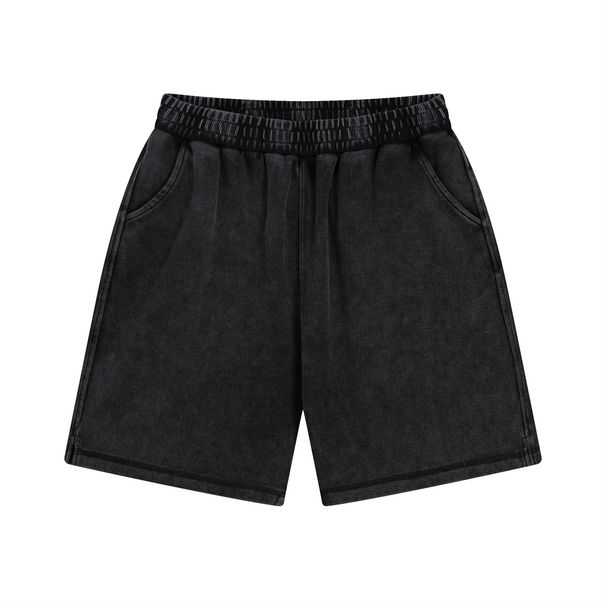 Men's Clothing Pique Cotton Wax-Dye Shorts – Vintage Washed, Relaxed Fit, Side Slit Design, Breathable Casual Basics (S-XXL, 71% Cotton, No Stretch)_viptrois.com