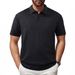 Men's Casual Polo Shirt Striped Lapel T Shirt Men's Short Sleeve_viptrois.com
