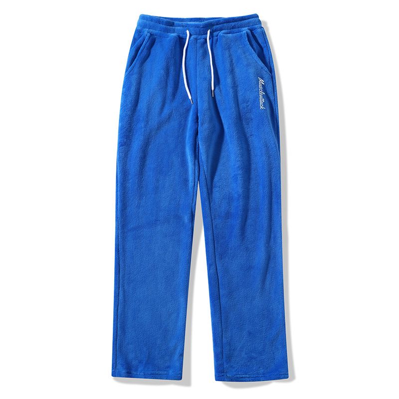 Men's Casual Drawstring Pants – Lightweight, Breathable & Stylish With Minimalist Embroidery (Black/Grey/Blue/Khaki, S-XXL)_viptrois.com