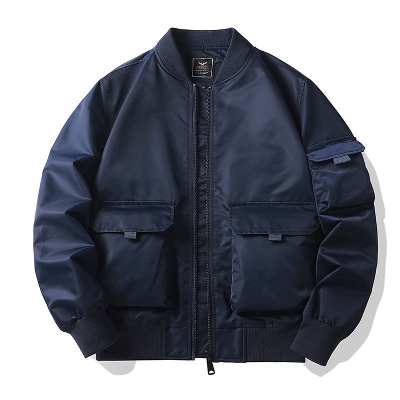 Men's Clothing Foreign Trade Flight Jacket Men 2024 Autumn And Winter Tough Guy Jacket Baseball Uniform Air Force Ma1 Pilot Jacket Men_viptrois.com