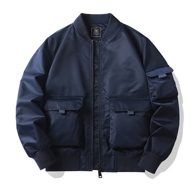 Men's Clothing Foreign Trade Flight Jacket Men 2024 Autumn And Winter Tough Guy Jacket Baseball Uniform Air Force Ma1 Pilot Jacket Men_viptrois.com