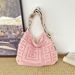 Large Capacity Handbag Ethnic Beach Woven Bag Flower Flower Shoulder Bag_viptrois.com