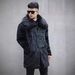 Men's Clothing Popular Fur Coat Mid Length Cotton Warm Fox Fur Collar Coat Fashionable Casual Fur Coat_viptrois.com
