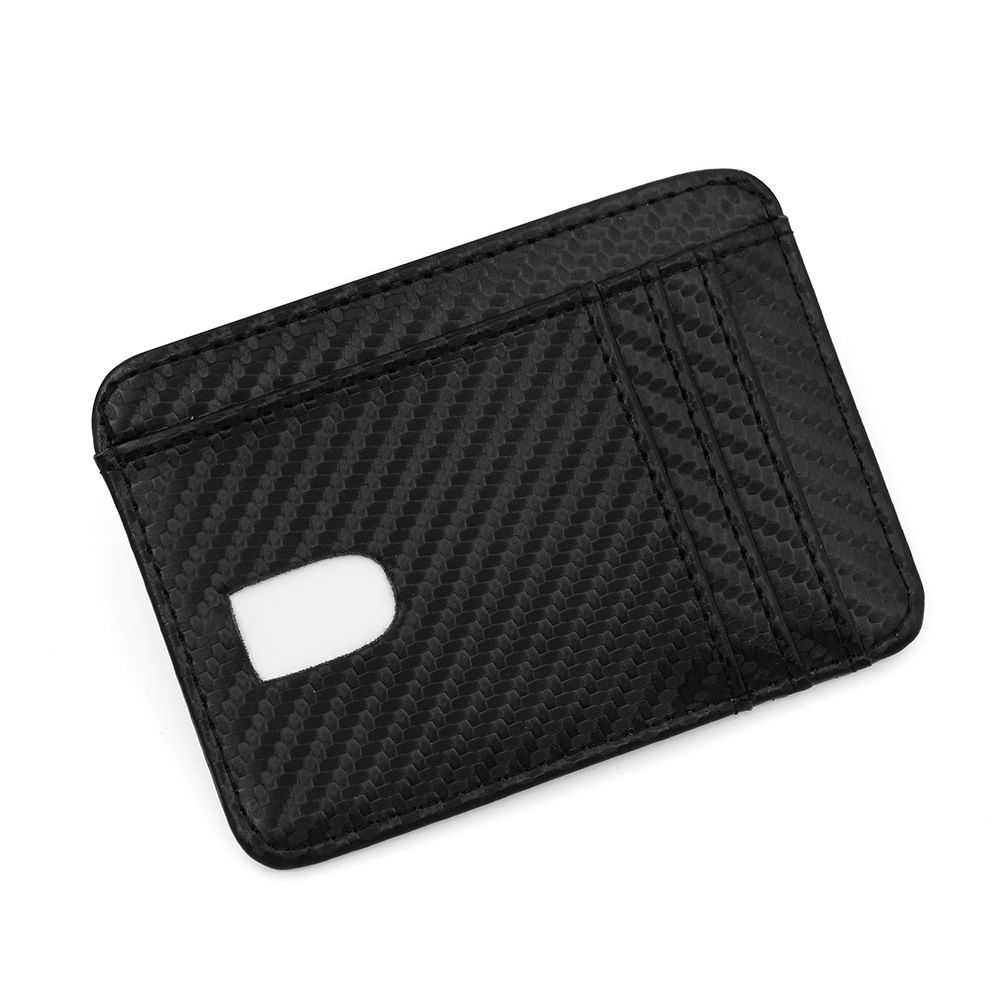 Wallet Card Cases Ultra Thin Mini Card Holder Multi Function Multi Card Slot Large Capacity Card Holder Holder Carbon Fiber PU Leather Card Holder_viptrois.com