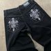 Cross-border Dark-style Embroidered Jeans, Straight Wide-leg For Men And Women, Y2K Skull Trendy Loose Hip-hop_viptrois.com