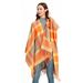 Unisex Spring fall women's cape double-sided plaid split acrylic cape_viptrois.com