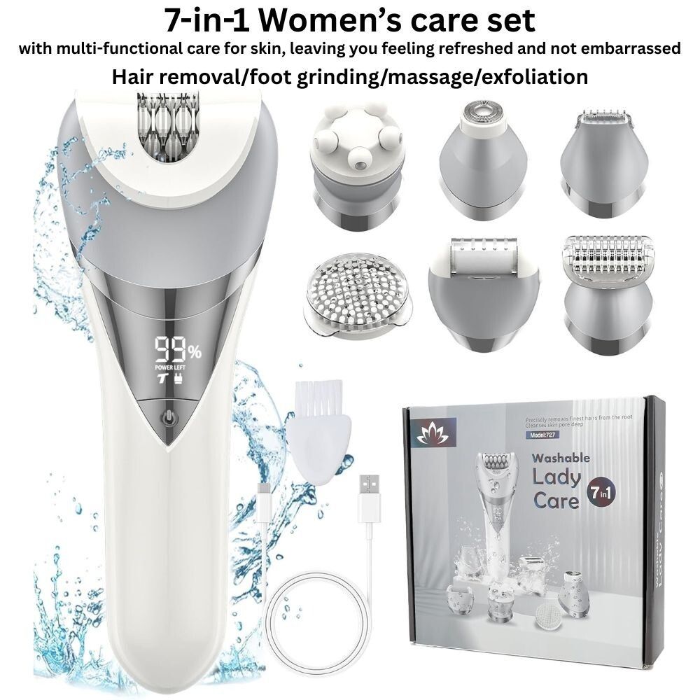 7-in-1 Electric Shaver Razor Epilator Women Facial Hair Removal Bikini Legs Body_viptrois.com