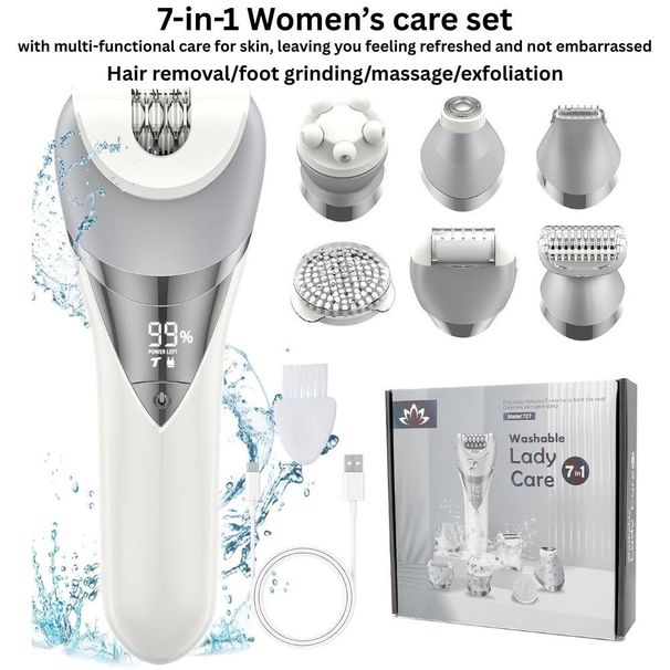 7-in-1 Electric Shaver Razor Epilator Women Facial Hair Removal Bikini Legs Body_viptrois.com
