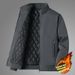 Pure Autumn Winter New Men's For Middle-aged, Plus Size, Loose Fit, Padded, Thickened, Warm, Stand Collar, Fashionable Casual_viptrois.com