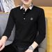Pulse Men's Ice Silk T-Shirt For Spring And Autumn, Casual Polo Long Sleeve Thin Turn-Down Collar Trendy_viptrois.com