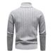 Loom European And American Cross-Border Trade Autumn Winter New Men's Stand Collar Pullover Sweater Business Striped Fleece_viptrois.com