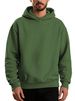 Men's Loose Fit Jacquard Hooded Sweatshirt - Solid Color Long Sleeve Pullover For Casual Wear_viptrois.com