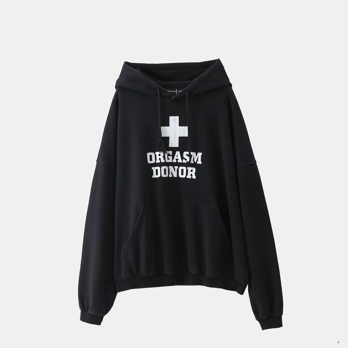 Men's Clothing Korean Version Of The Cross Print Washed Old Casual Loose Hooded Pullover Sweater Men's Vibe Style_viptrois.com
