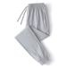 Men's Clothing Cotton Sports Pants Men's Casual Pants Plus Size Loose Straight Trousers Cuffed Pants_viptrois.com
