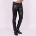 Men's Clothing Spring And Summer Korean Free Slim Leather Pants Men's Skinny Pants Tight Elastic Trend Motorcycle Men's Nightclub Leather Pants_viptrois.com